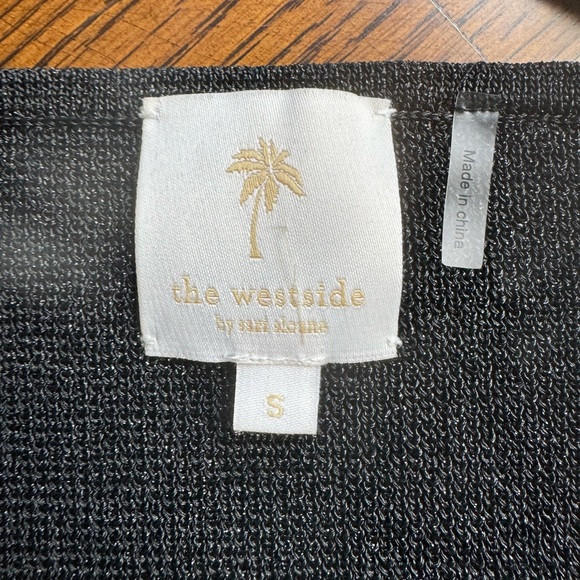 The Westside balloon sleeve black long sleeve top size S - Picture 2 of 4